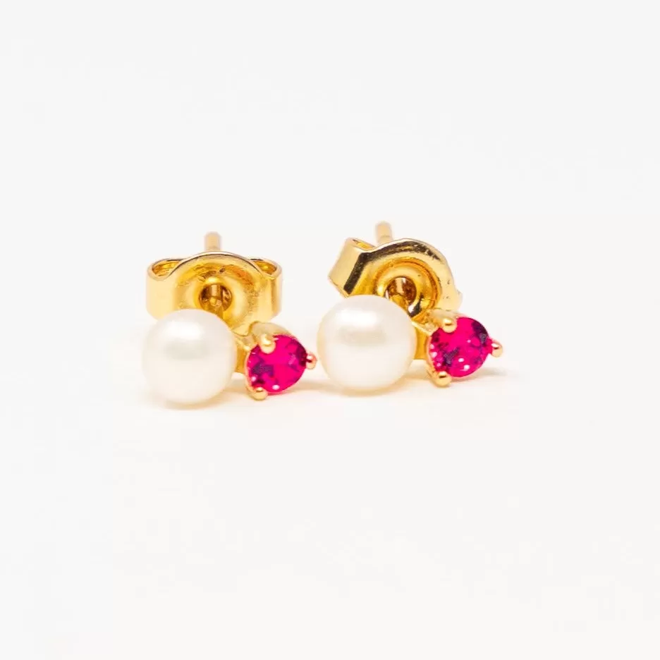 Birthday Pearl Stud Earrings