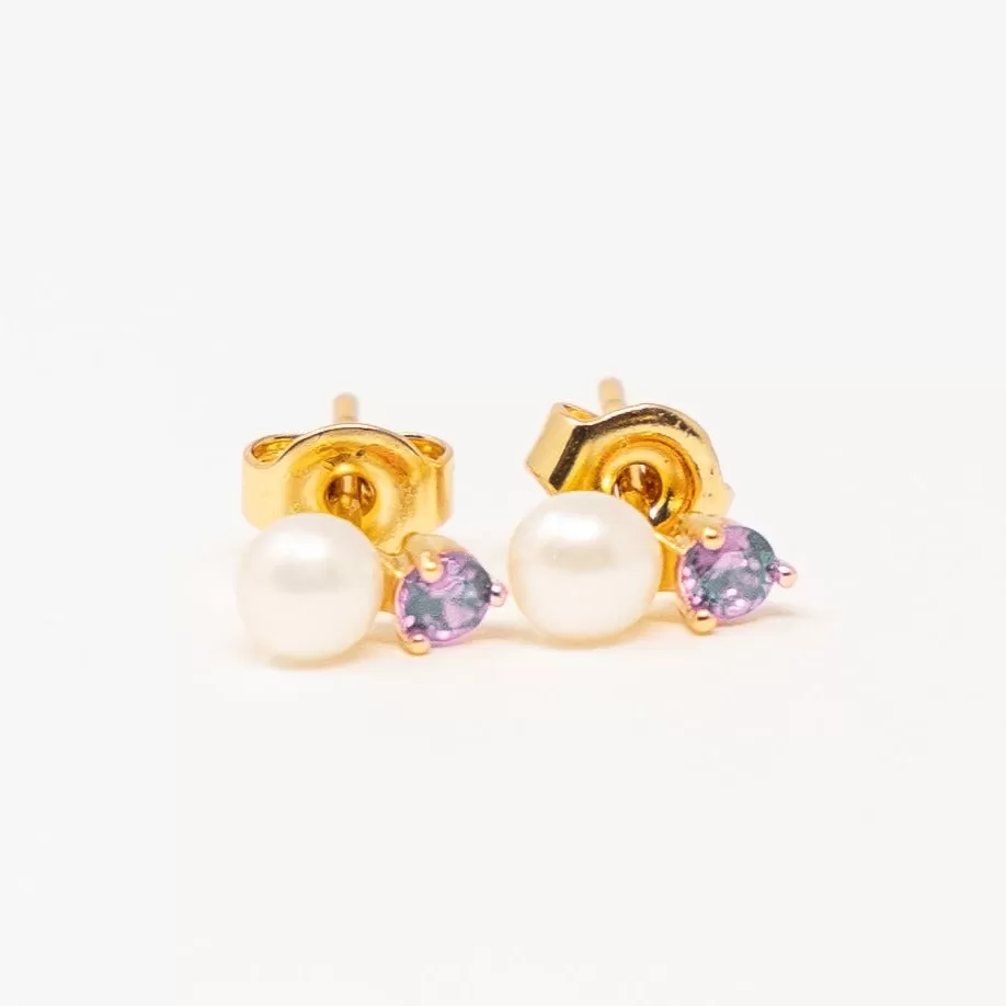 Birthday Pearl Stud Earrings