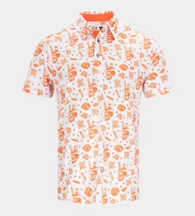 BLACKJACK POLO - WHITE / ORANGE