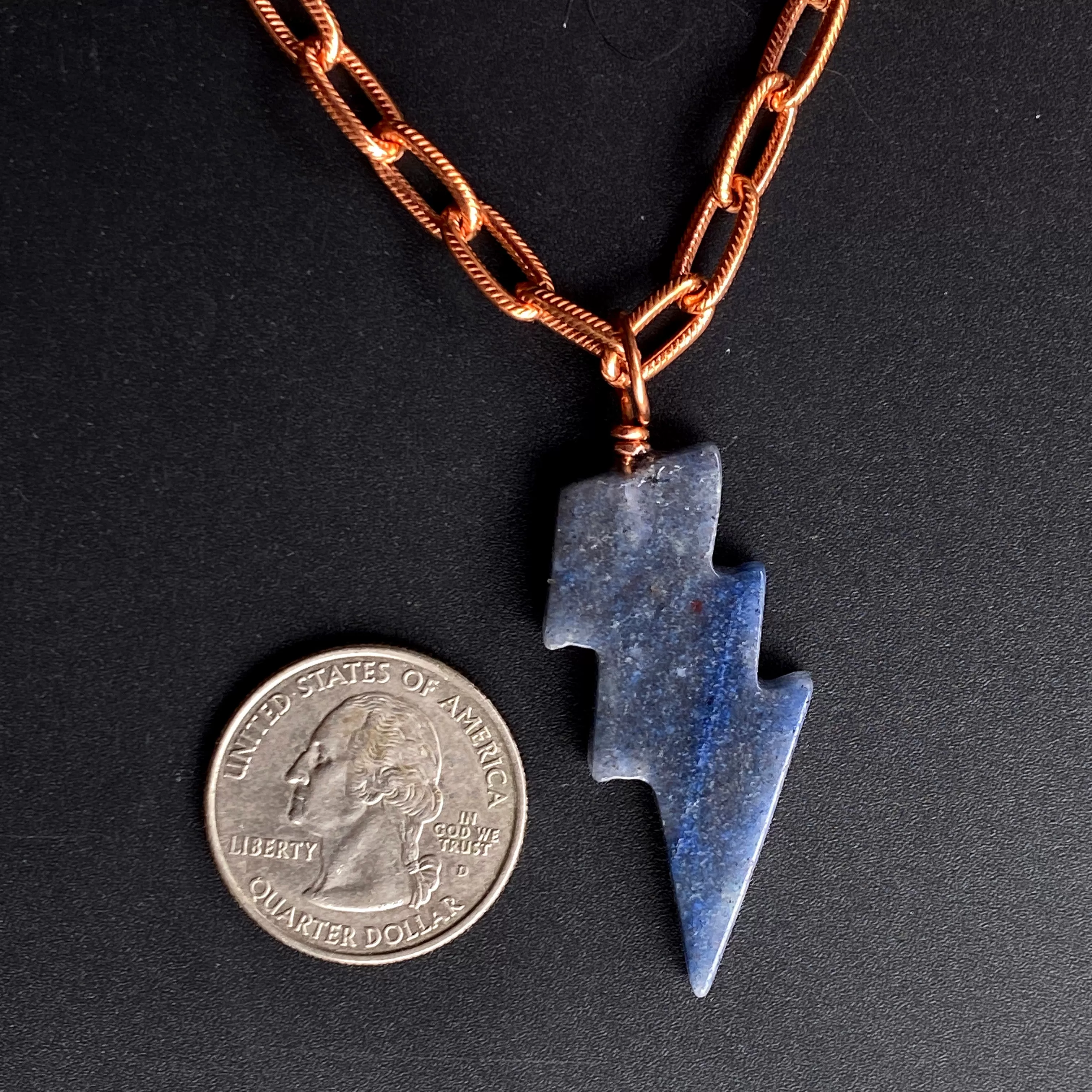 Blue Aventurine Bolt Necklace