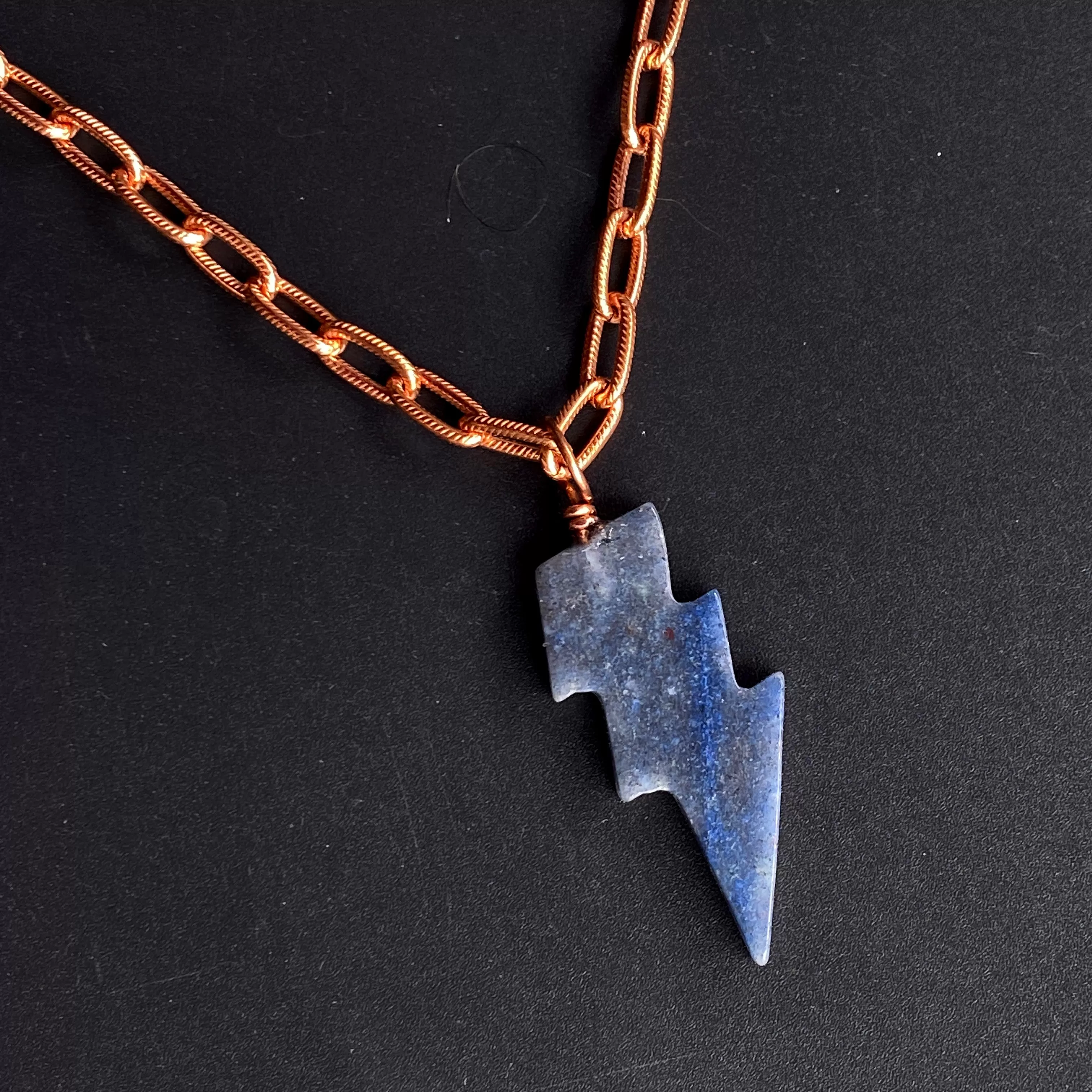 Blue Aventurine Bolt Necklace