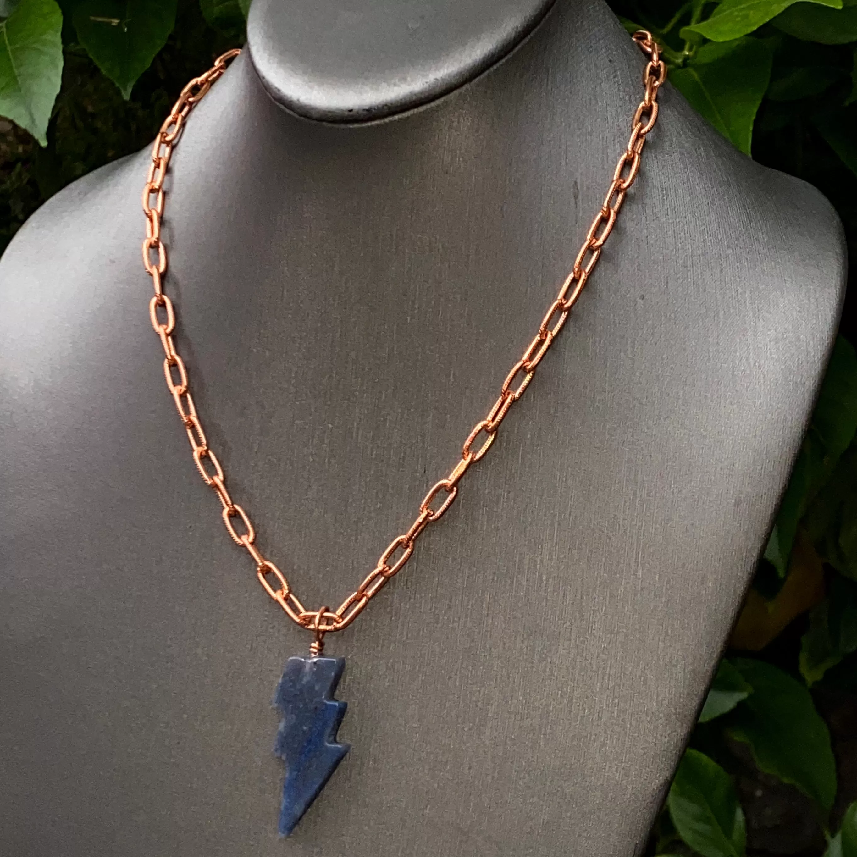 Blue Aventurine Bolt Necklace