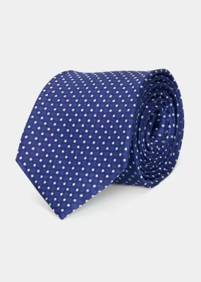 Blue Dots Structure Tie