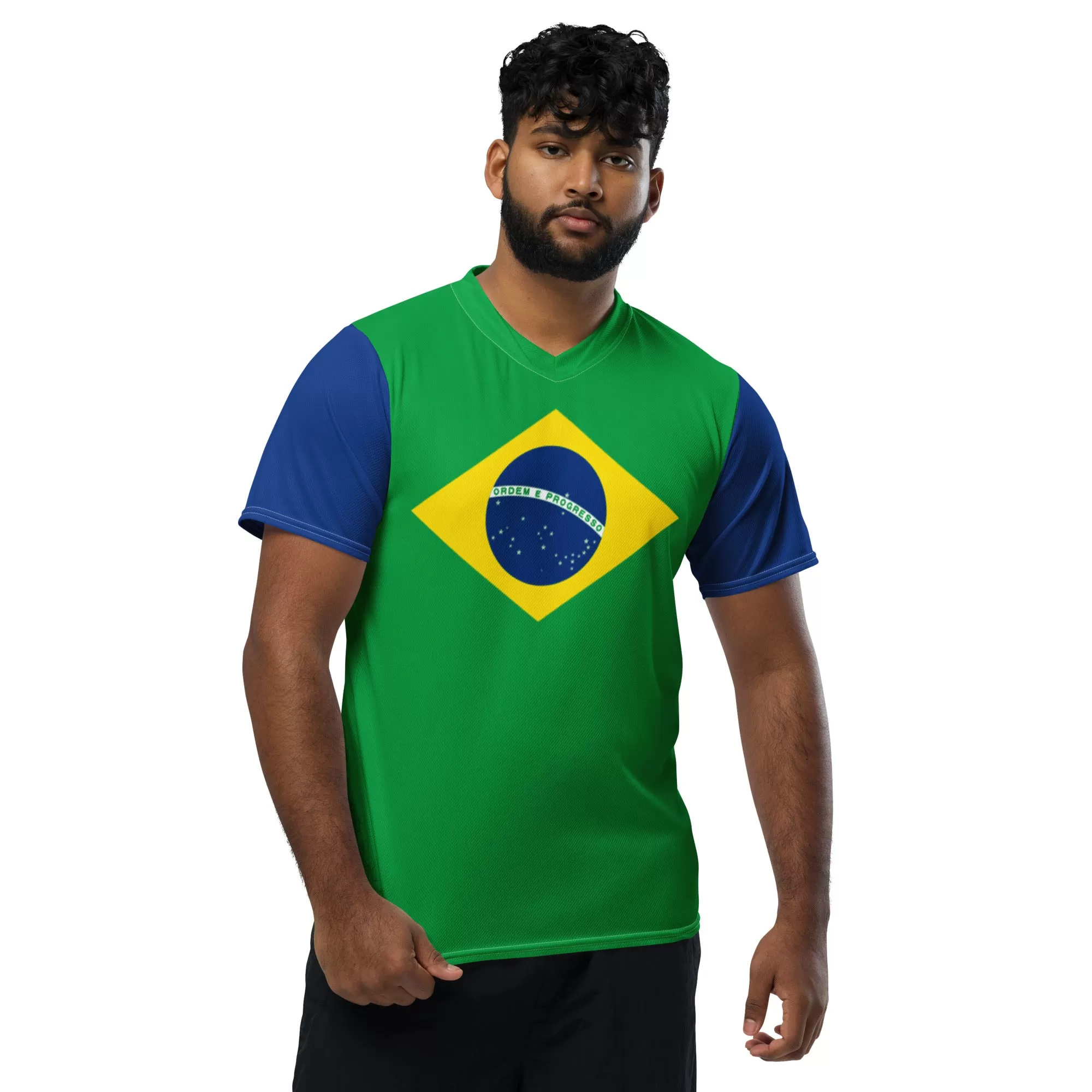 Brazil Flag Recycled Polyester Unisex Sports Jersey Sizes 2XS - 6XL