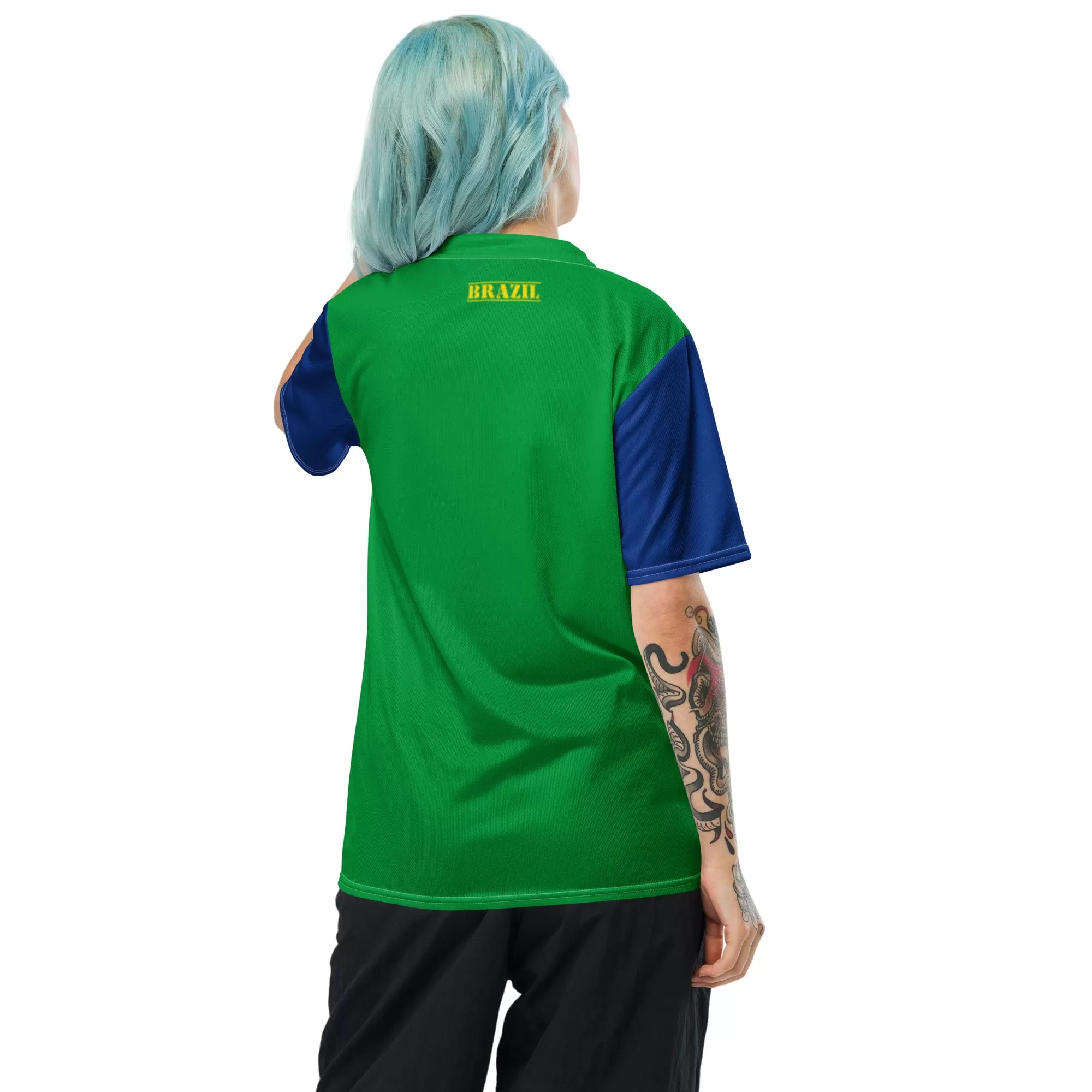 Brazil Flag Recycled Polyester Unisex Sports Jersey Sizes 2XS - 6XL