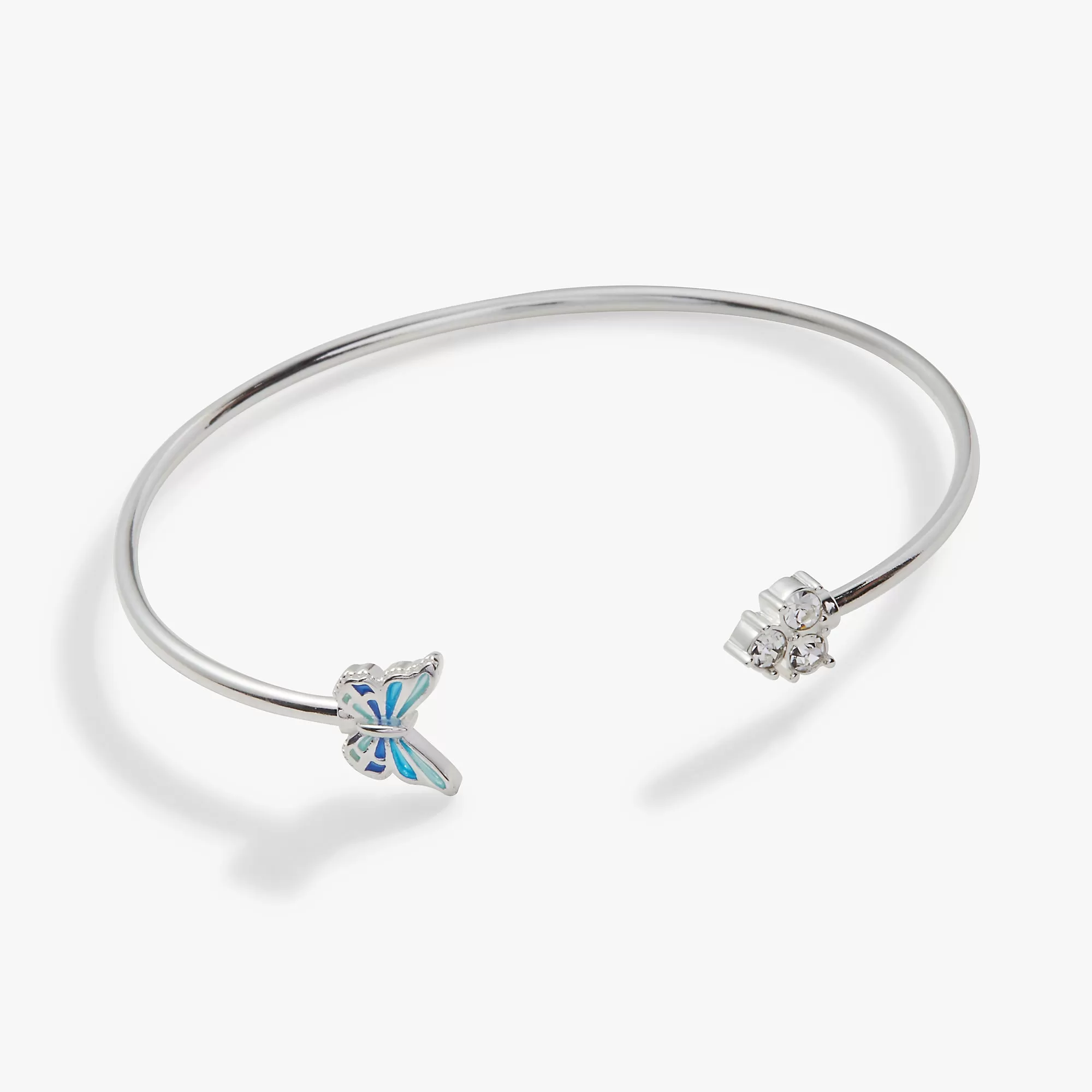 Butterfly   Crystal Flex Cuff Bracelet