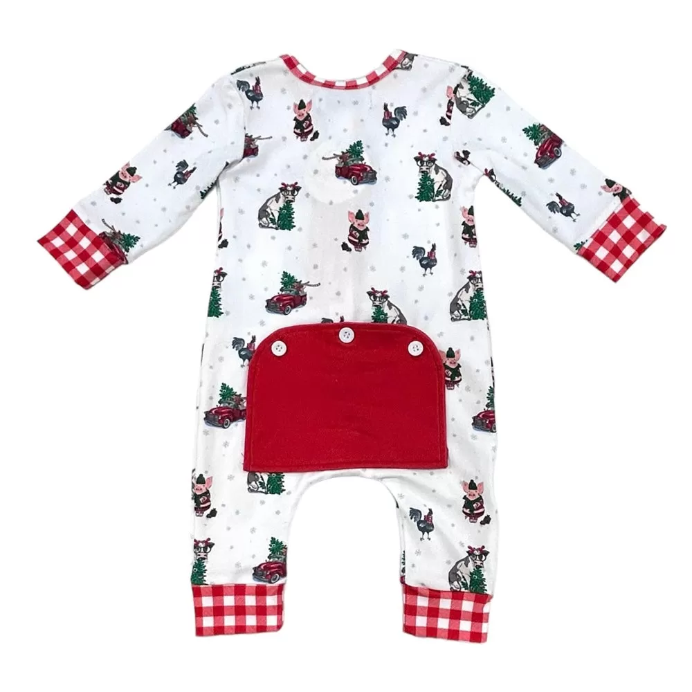 Buttflap Pajamas - Christmas On The Farm Holiday Lounge PREORDER