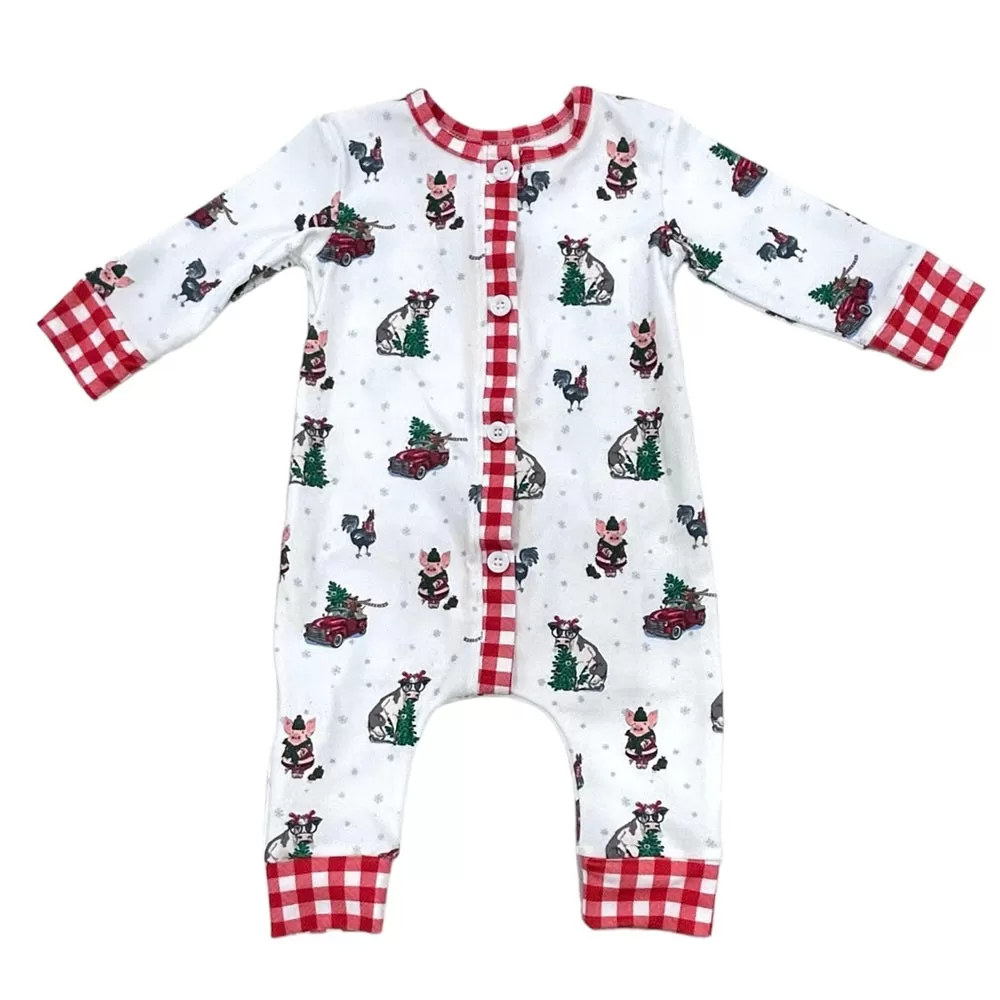 Buttflap Pajamas - Christmas On The Farm Holiday Lounge PREORDER