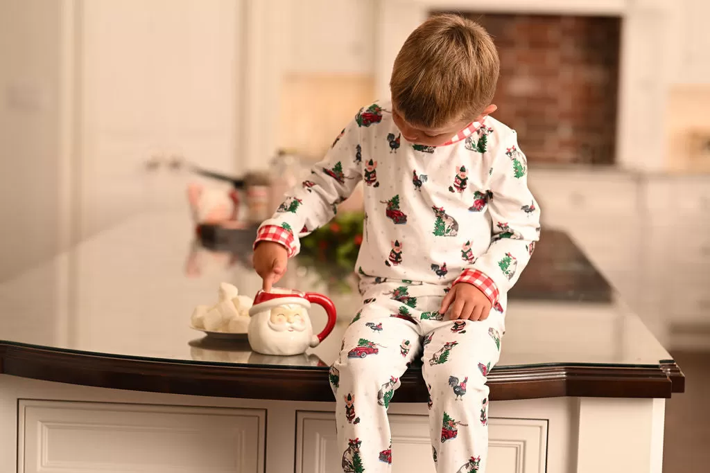 Buttflap Pajamas - Christmas On The Farm Holiday Lounge PREORDER