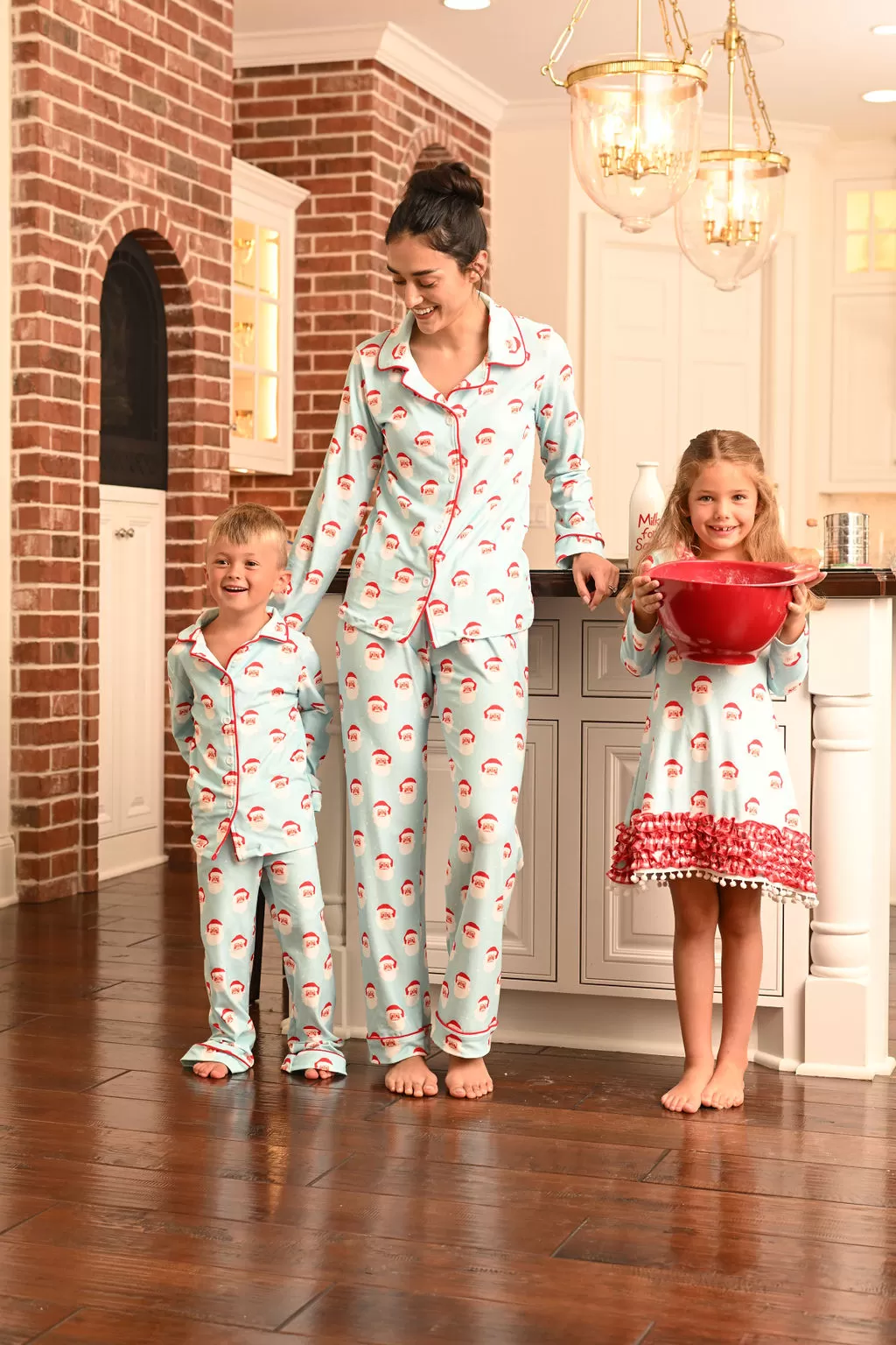 Button Down Pajamas - Vintage Santa Holiday Lounge PREORDER