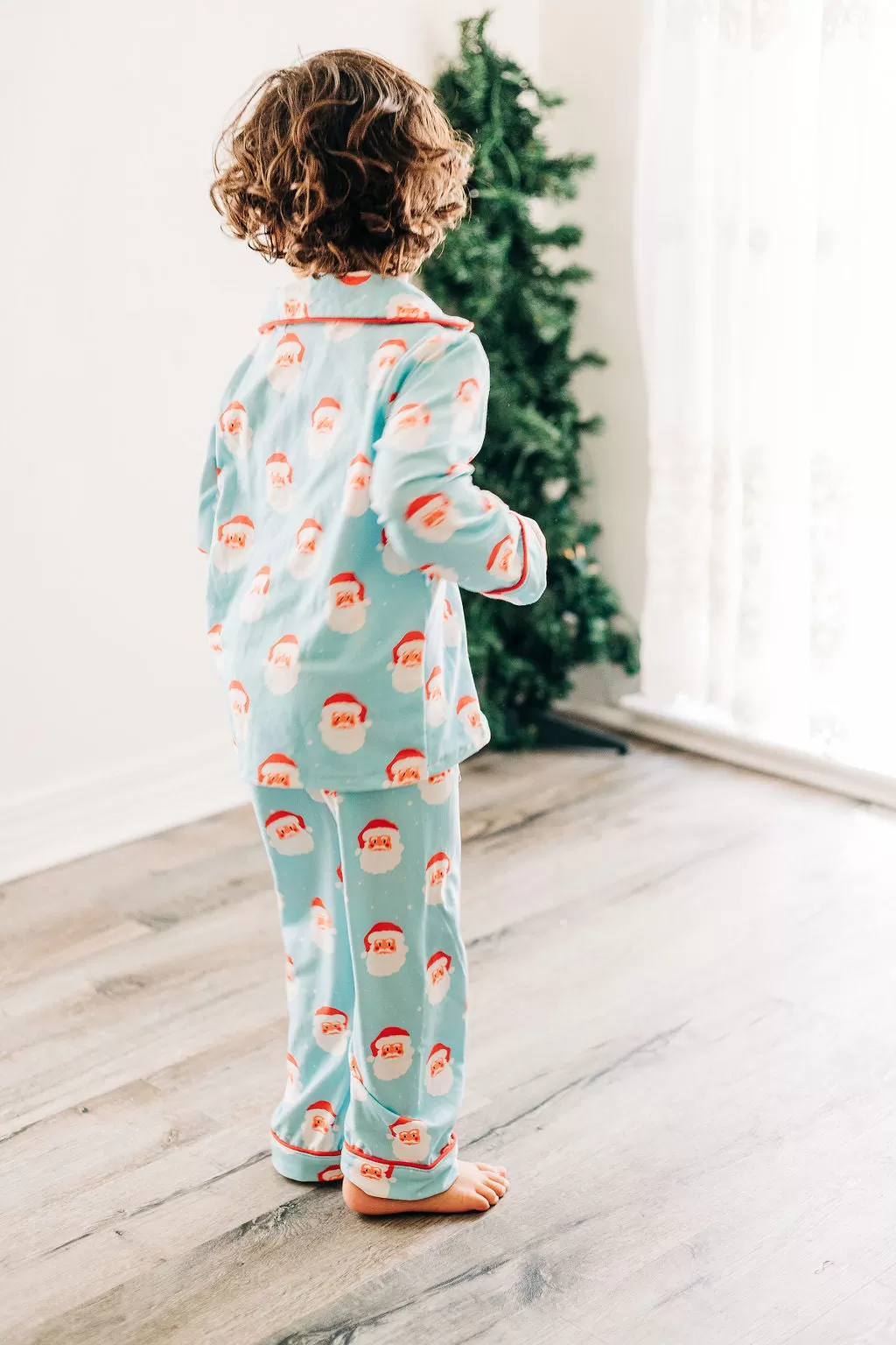 Button Down Pajamas - Vintage Santa Holiday Lounge PREORDER