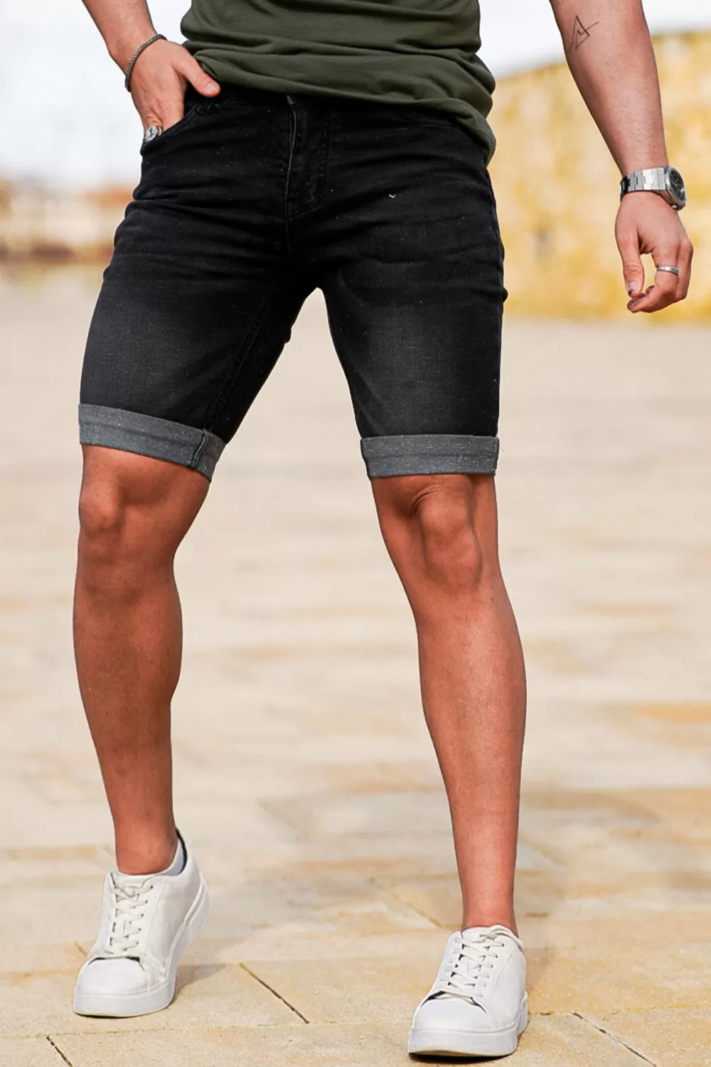 Buy $80 Free Shipping The Perfect Pair of Denim Shorts For Every Man-Black