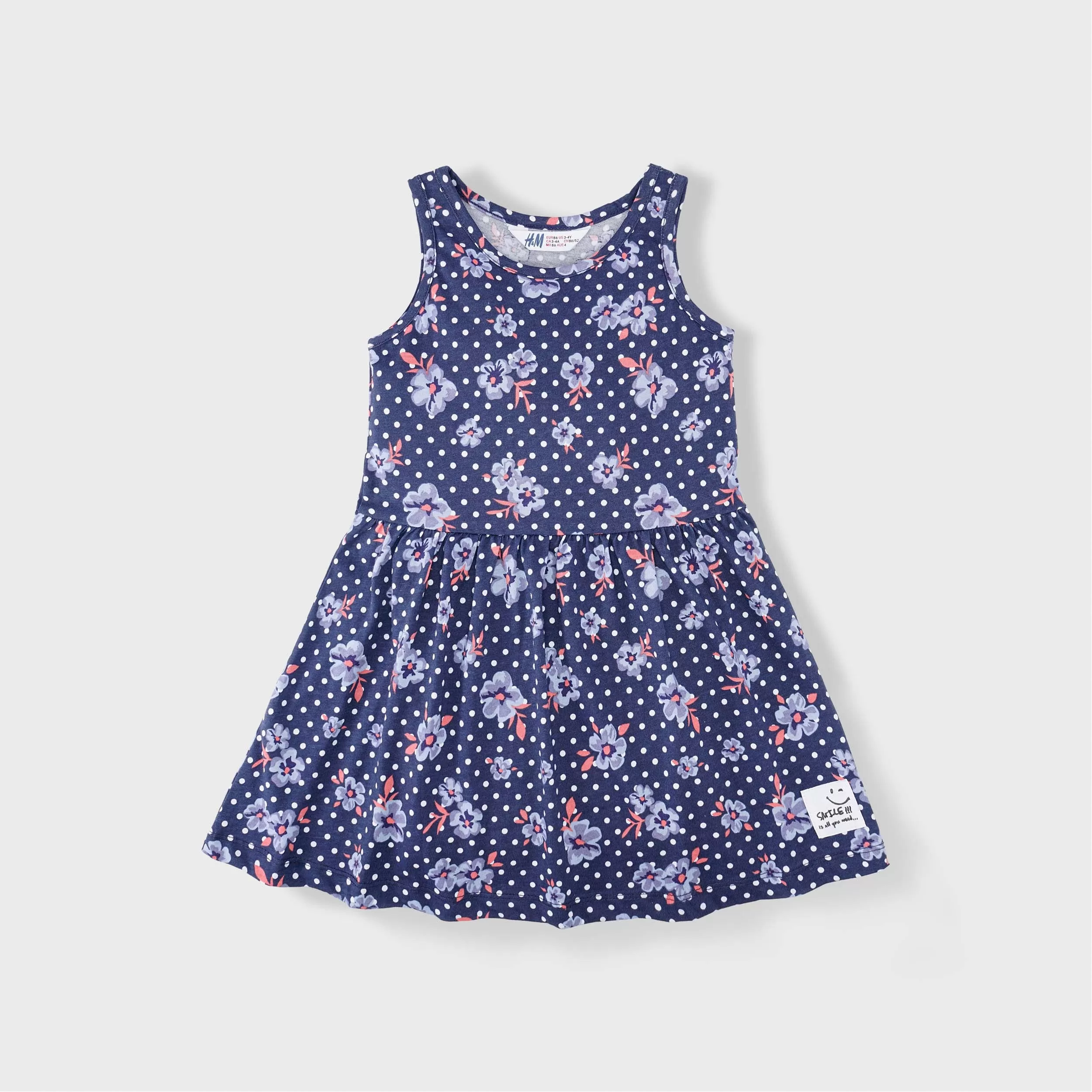 C1490 HAM Flower on Blue Ground Frock