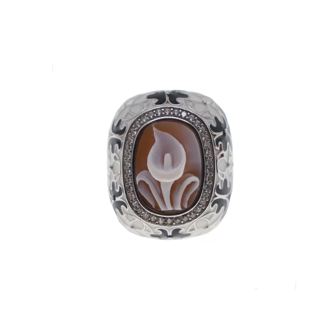 Calla Lily Cameo Ring