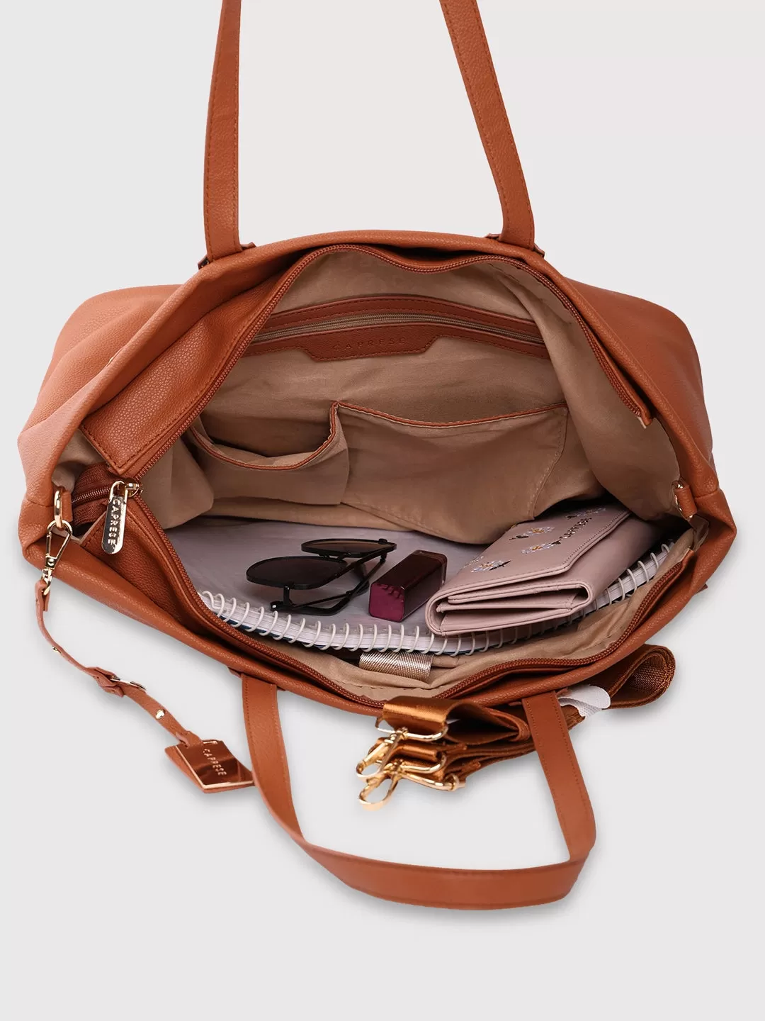 Caprese Lilith Laptop Tote Large Tan