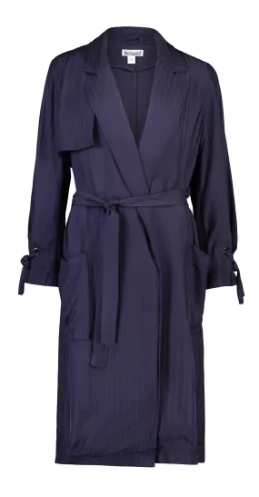 Caspian Navy Trench Dress Coat.