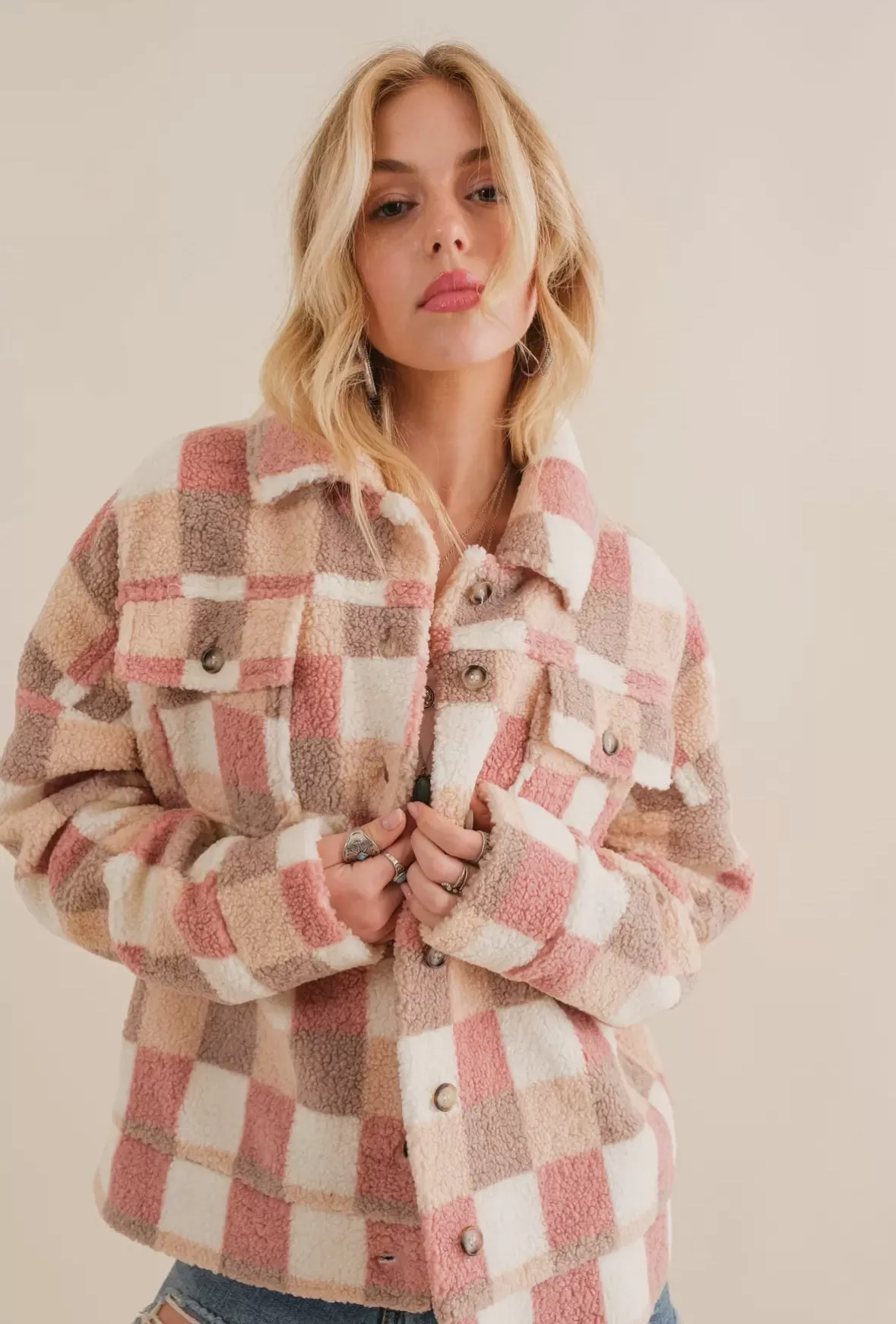 Checkered Teddy Jacket