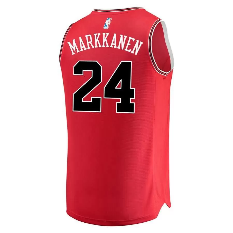 Chicago Bulls Lauri Markkanen Fanatics Branded Replica Fast Break Player Icon Jersey Kids - Red | Ireland J6143F2