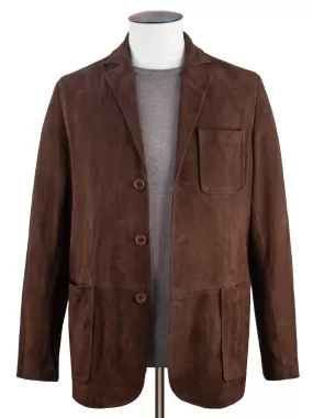 Chocolate Suede Patch Pocket Jacket