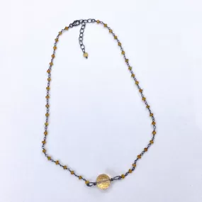 Citrine Gemstone chain Necklace