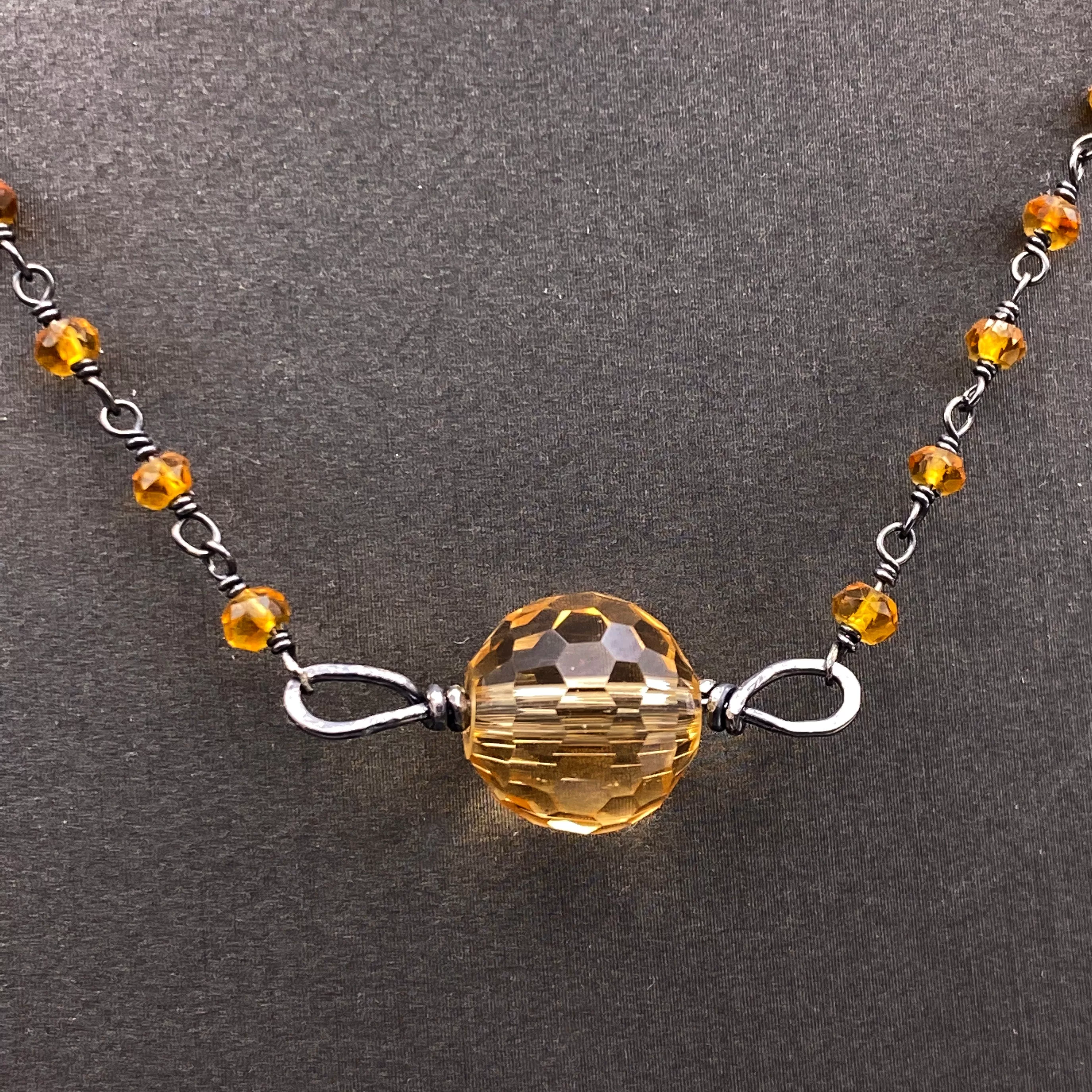 Citrine Gemstone chain Necklace