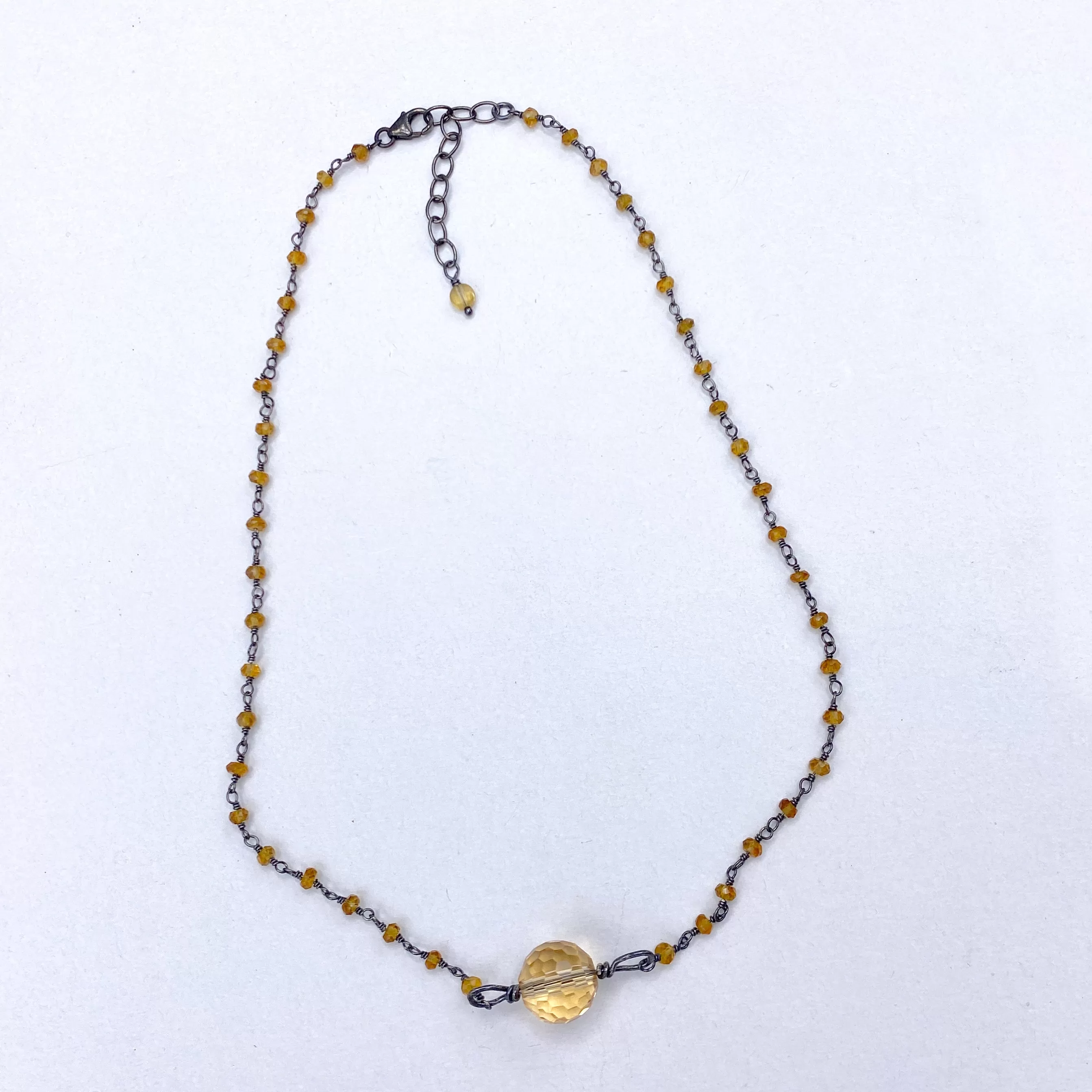 Citrine Gemstone chain Necklace