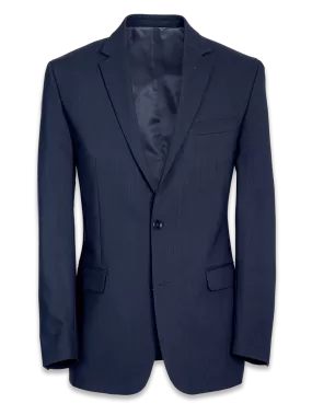 Classic Fit Essential Wool Notch Lapel Suit Jacket - Navy