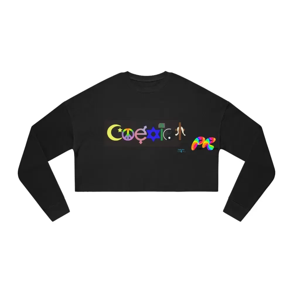 COEXIST Women's Cropped Sweatshirt