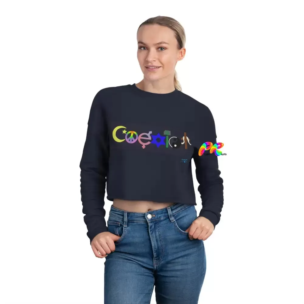 COEXIST Women's Cropped Sweatshirt