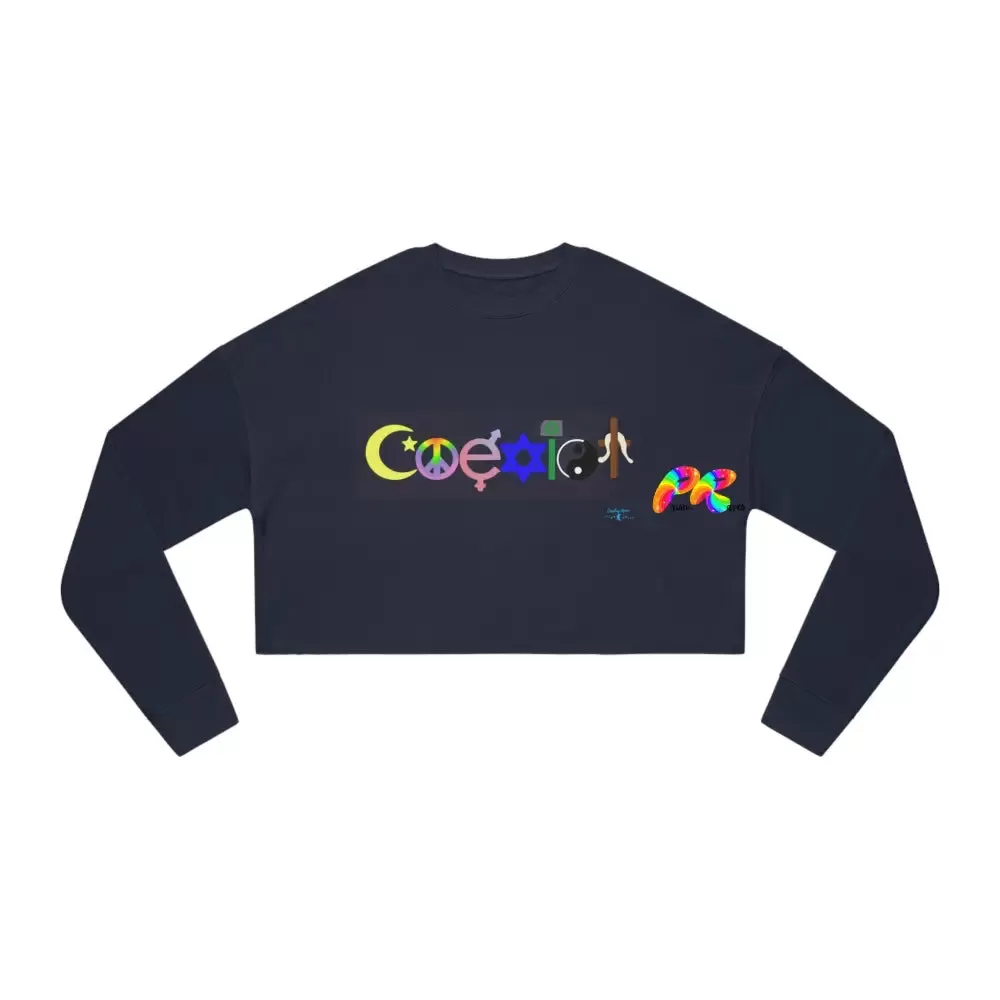 COEXIST Women's Cropped Sweatshirt