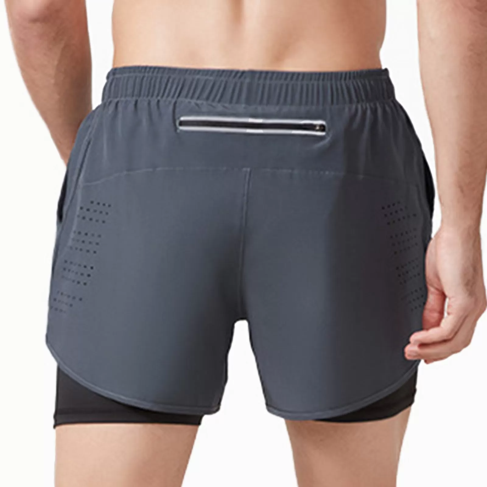 COLLISION COLOR REFLECTIVE STRIP 5'' INSEAM INSEAM RUNNING SHORTS