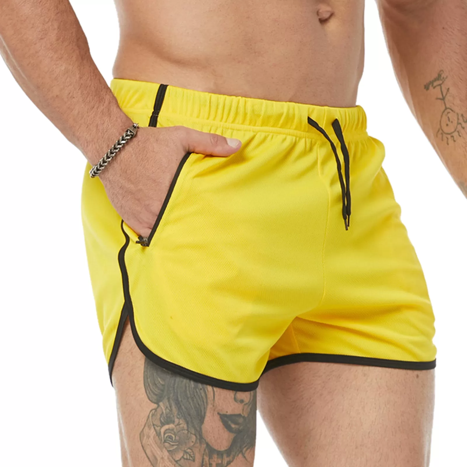 COLORFUL HOOCHIE DADDY 5'' INSEAM RUNNING SHORTS