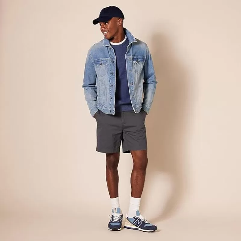 Comfy Chino Shorts With Front Slant Pockets