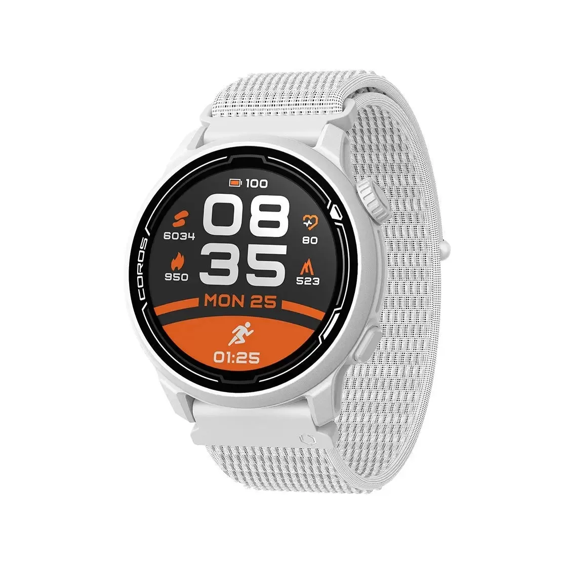 COROS Pace 2 Premium GPS watch - White w/ Nylon Band