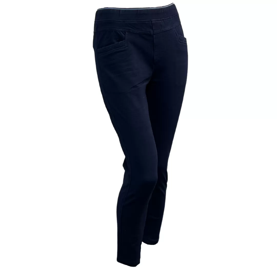 Crop 3/4 Lustre Pants | Navy