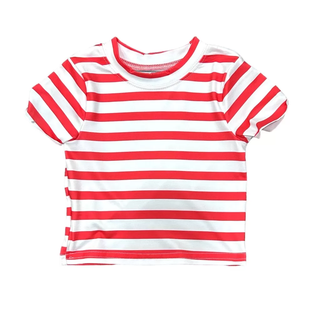 Crop Tee - Red Stripe