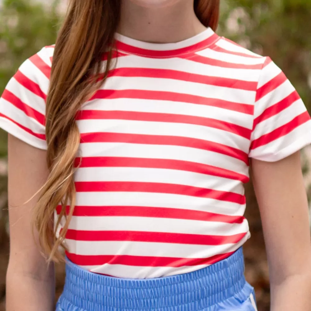 Crop Tee - Red Stripe