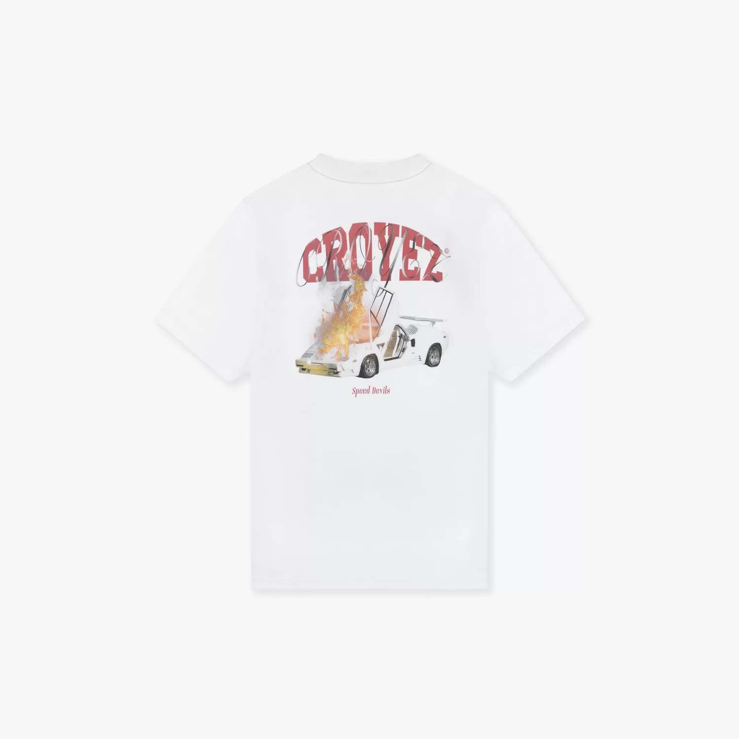 CROYEZ BROKEN LAMBO T-SHIRT - WHITE/RED