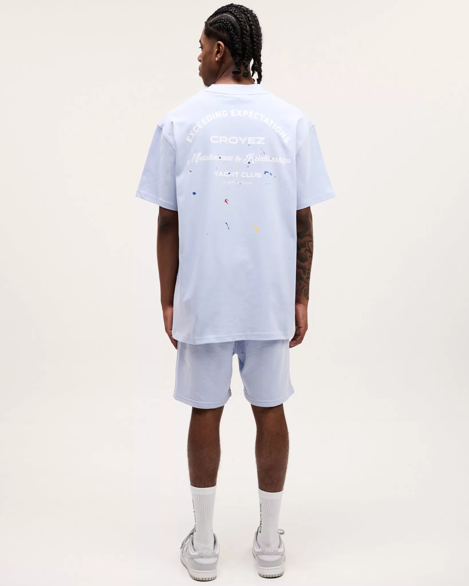 CROYEZ MAINTENANCE T-SHIRT - GREY MELANGE/OFF-WHITE