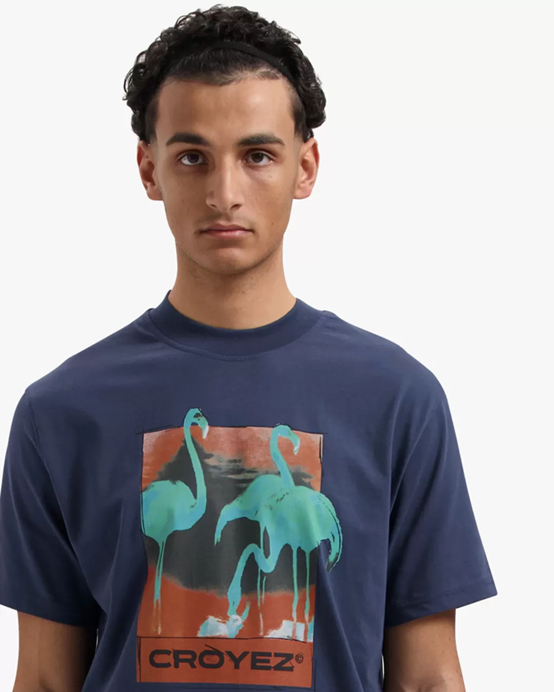 CROYEZ THERMAL FLAMINGO T-SHIRT - BLUE