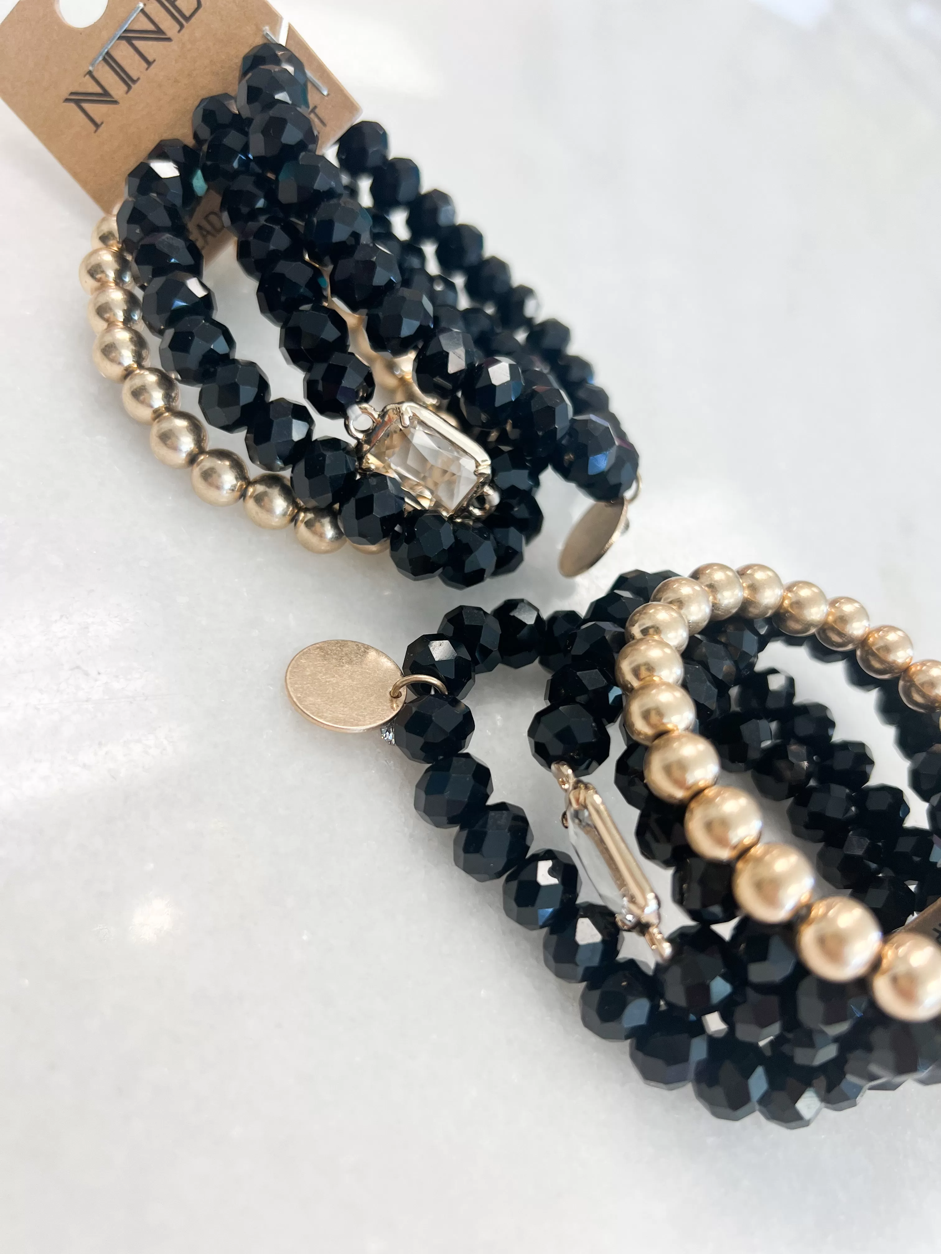 Crystal Stack // Gold   Black