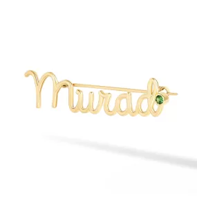 Custom Name Baby Pin with Stone