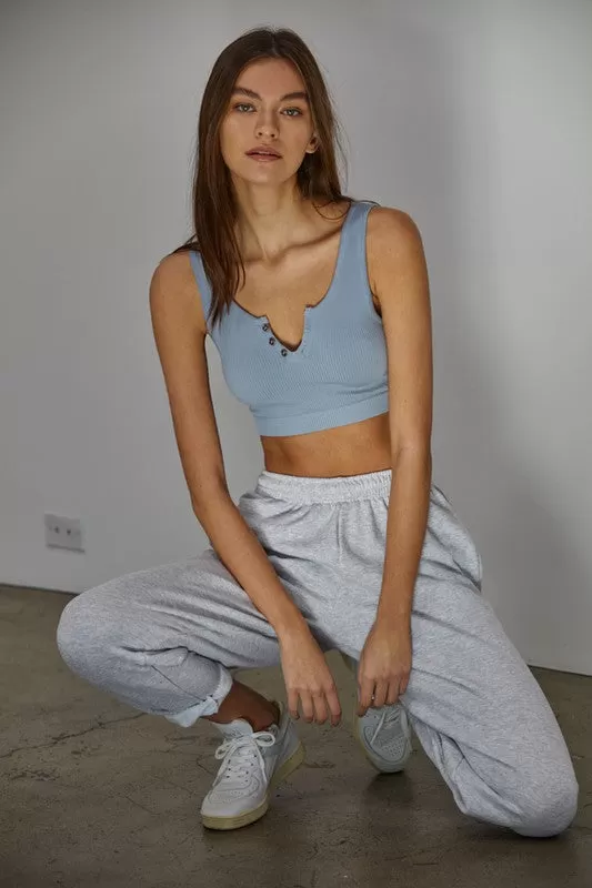 Day Dream Button Down Crop Brami