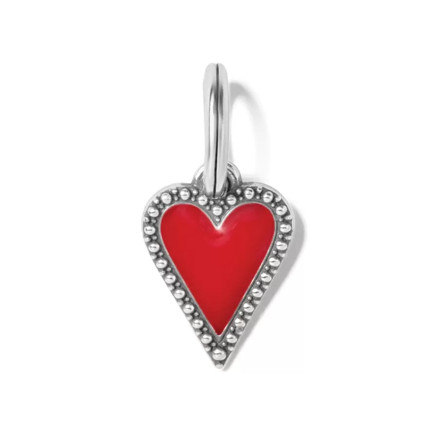 Dazzling Love Red Heart Charm Necklace