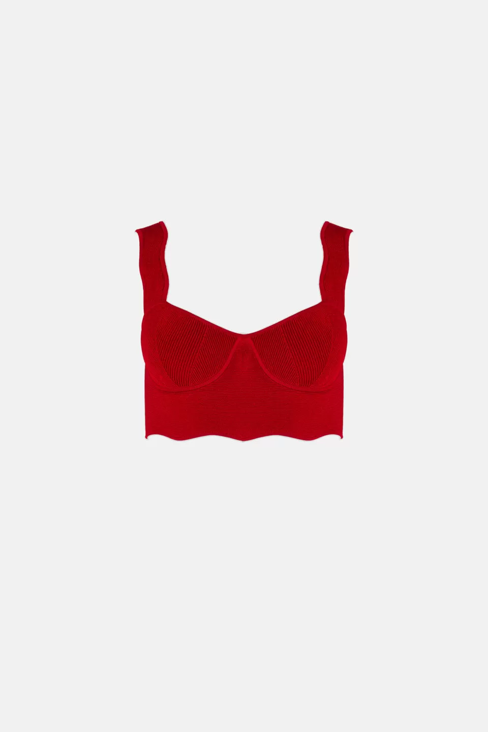 Delia Scalloped Top - Rouge Piaf