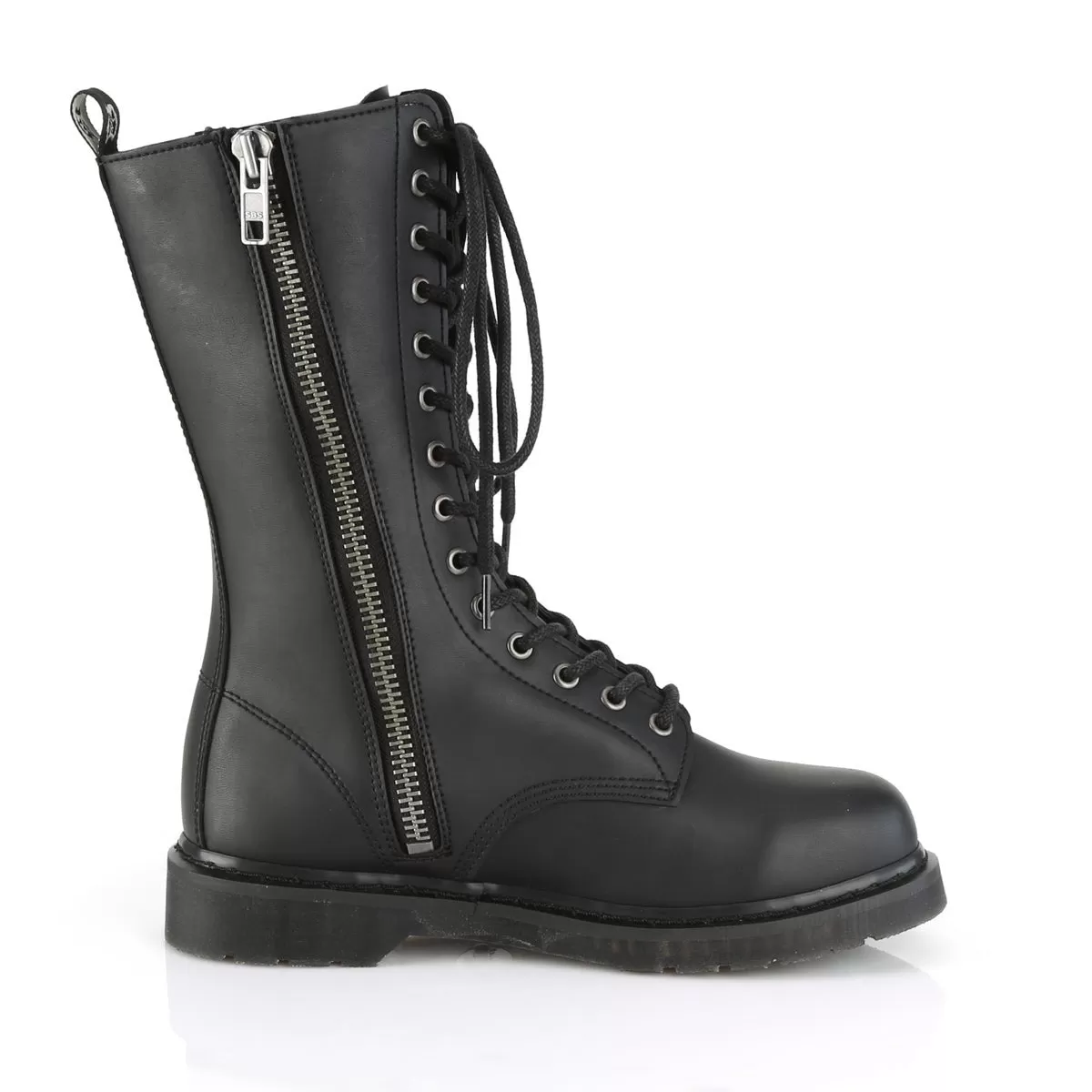 Demonia BOLT-300 | Black Vegan Leather Combat Boots