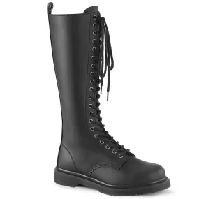 Demonia BOLT-400 | Black Vegan Leather Combat Boots