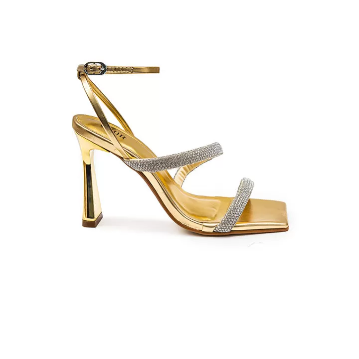 Diamante Double Strap High Heel Sandal BWR 045