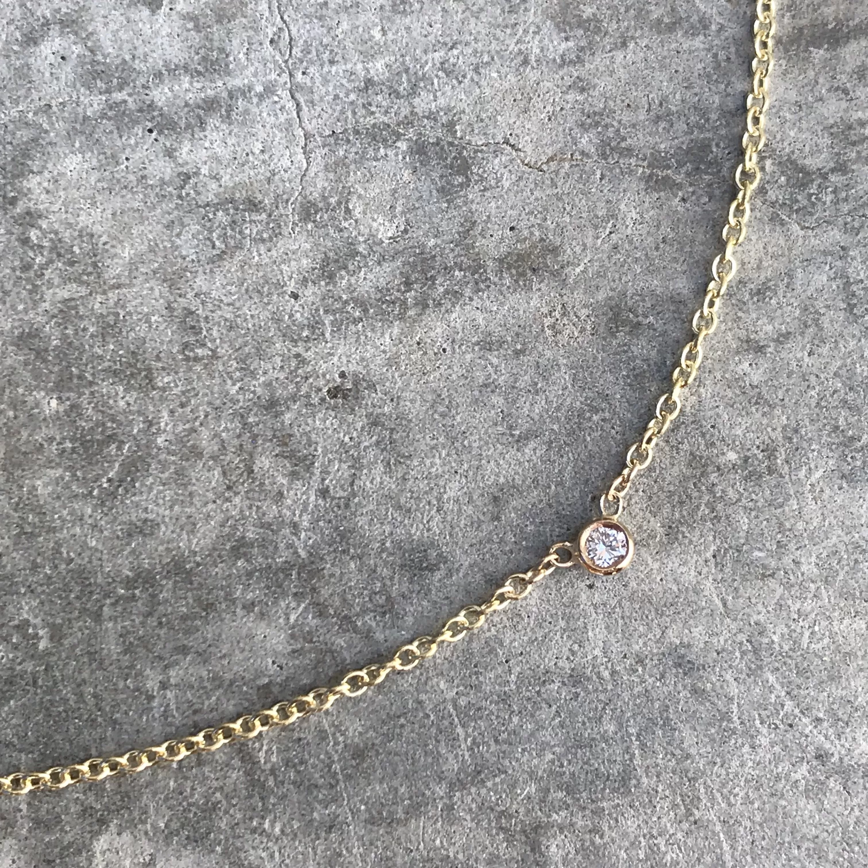 Diamond Dot 14K White Gold Necklace