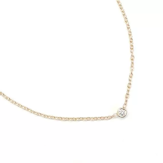 Diamond Dot 14K White Gold Necklace